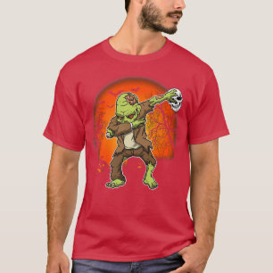 Halloween Dabbing Zombie Brain Funny Boys Men Dab T-Shirt