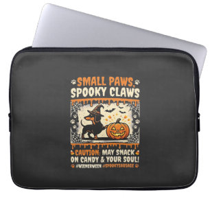 Halloween Dachshund Gruselige Warnung Laptopschutzhülle