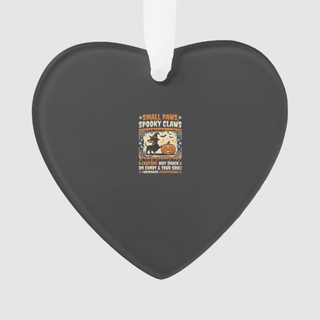 Halloween Dachshund Gruselige Warnung Ornament (Vorderseite)