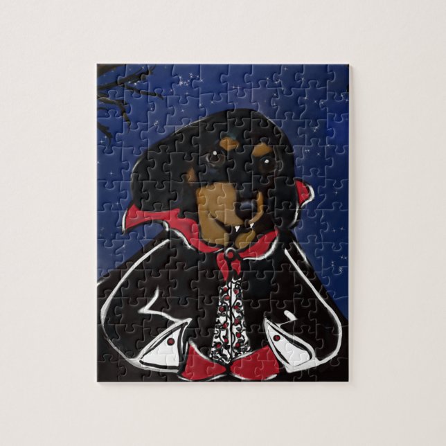 Halloween Dachshund Puzzle (Vertikal)