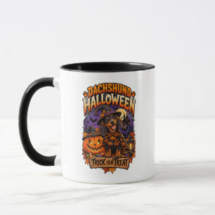 Halloween-Dachshund-Süßes-oder-Saures-Tasse Tasse