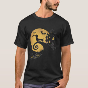 Halloween Dachshund Weenie Wiener Mondschein Wurst T-Shirt