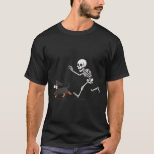 Halloween Dackel Funny Skeleton Jagen Hunde Männer T-Shirt