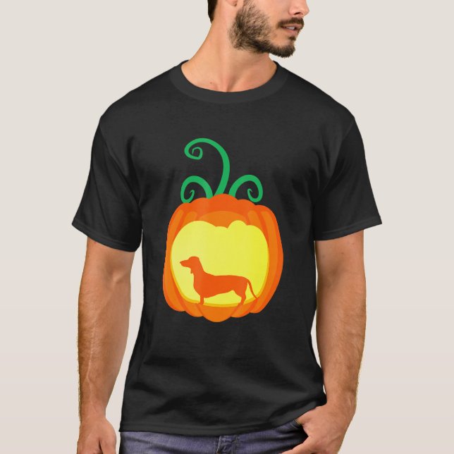 Halloween Dackel Hund Dackel Halloween Lanter T-Shirt (Vorderseite)