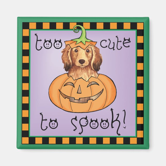 Halloween-Dackel Magnet (Vorne)