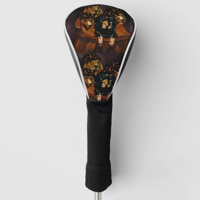 Halloween-Dackeln Golf Headcover (Vorderseite)