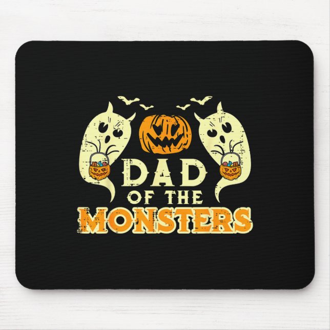 Halloween Dad Of Monsters Funny Family Costume Pap Mousepad (Vorne)