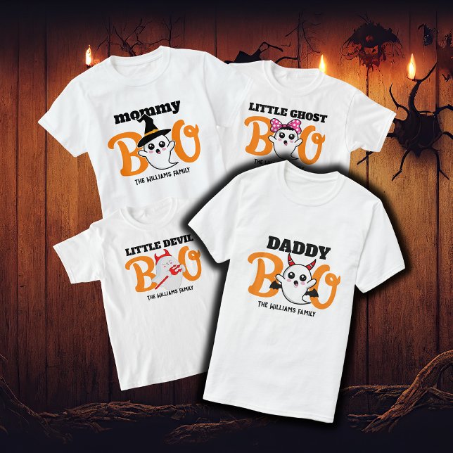 Halloween Daddy Boo Devil Family Matching T-Shirt (Von Creator hochgeladen)