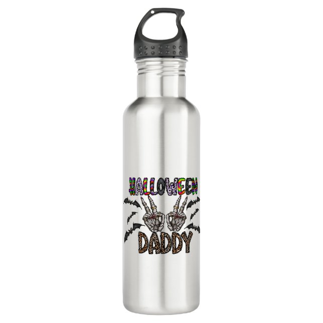 Halloween Daddy Edelstahlflasche (Vorderseite)