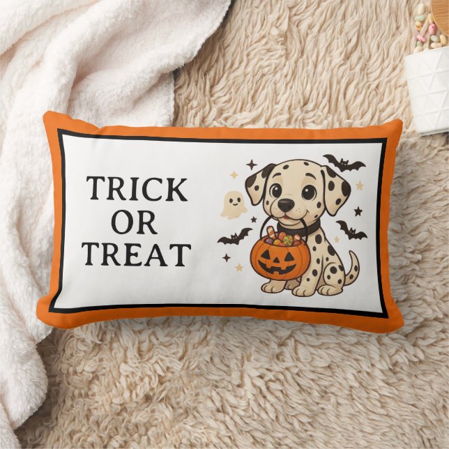 Halloween Dalmatiner Dog Trick oder Tree Lendenkissen (Decke)
