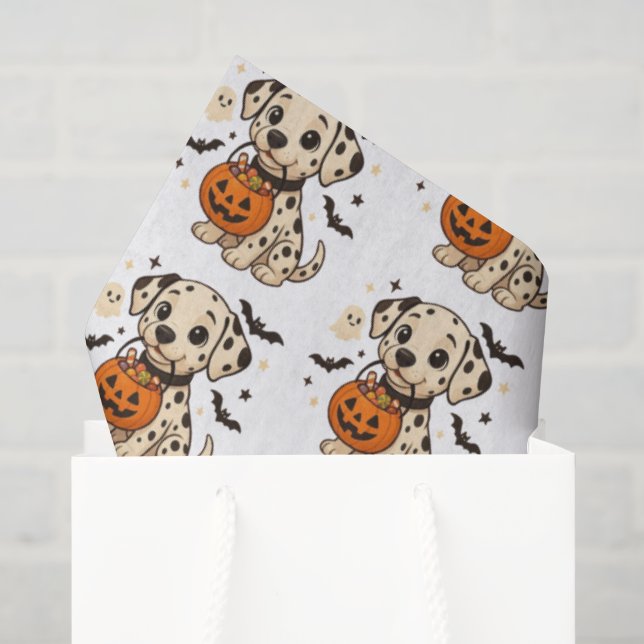 Halloween Dalmatiner Dog Trick oder Tree Seidenpapier (Geschenktüte)