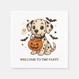 Halloween Dalmatiner Hundtrick oder Treat Party Serviette