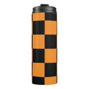 Halloween-Damebrett-Muster Thermosbecher