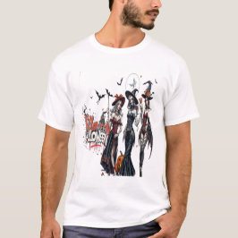 Halloween Damen Graffiti Art Familie Frauen T-Shirt