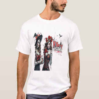Halloween Damen Graffiti Art Familie T-Shirt