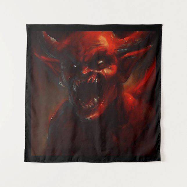 Halloween - Dämon 4 Wandteppich (Vorderseite)