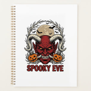 Halloween-Dämonen-Shirt mit Vintage-Engraving-Kürb Planer