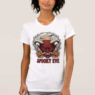 Halloween-Dämonen-Shirt mit Vintage-Engraving Kürb T-Shirt