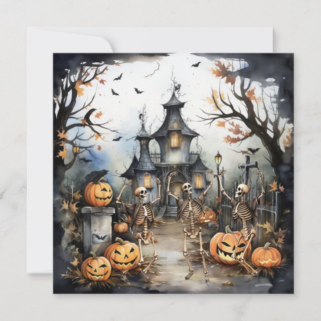 Halloween Dance Party Einladung (Vorderseite)