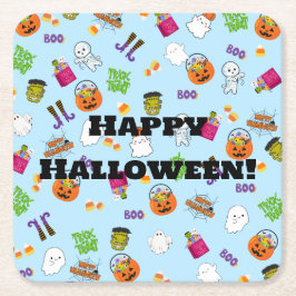 Halloween Dance Party Rechteckiger Pappuntersetzer