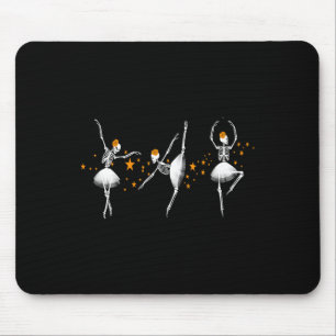 Halloween Dancing Skeleton Llerina Llet Women Girl Mousepad