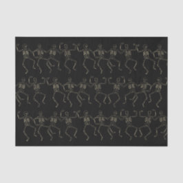 Halloween Dancing Skeleton Pattern Seidenpapier