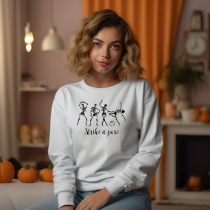 Halloween Dancing Skeleton Pose Funny Sweatshirt