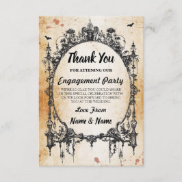 Halloween Danke für die Hochzeitgotik der Bilderra Einladung