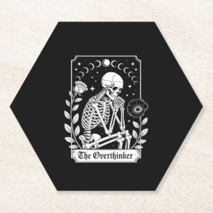 Halloween Dark Gothic Skeleton Overthinker Untersetzer
