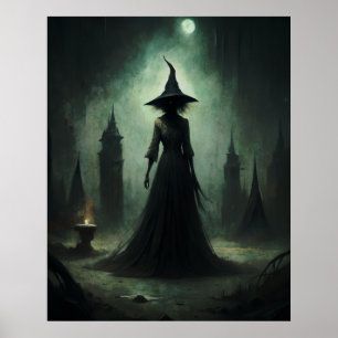 Halloween Dark Hexe Poster
