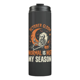 Halloween Dark Humor Skelett Stimmung Thermosbecher