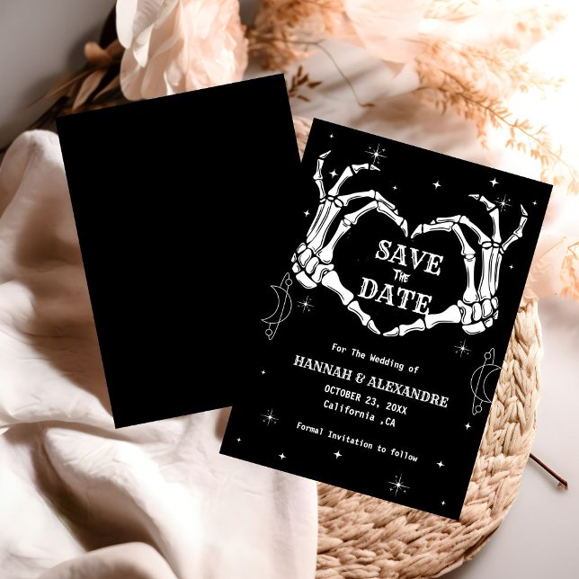 Halloween Dark Moody Gothic Wedding Save The Date (Von Creator hochgeladen)