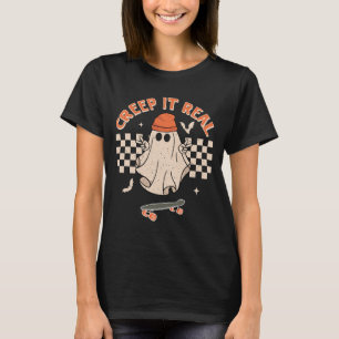 Halloween, das echte Ghost-Skateboard T-Shirt