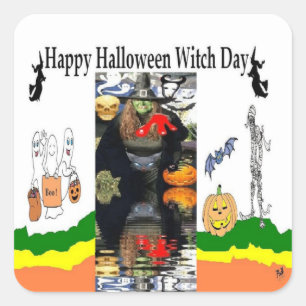 Halloween Day Square Stickers