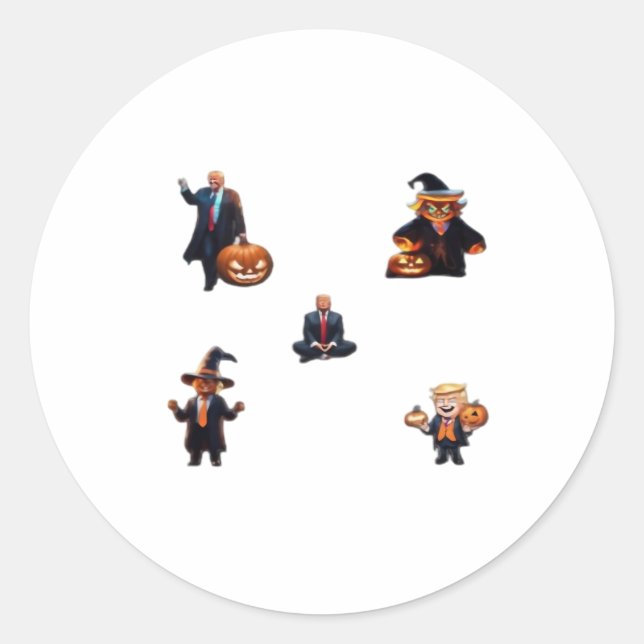Halloween Day - Trumpkin Classic Runder Aufkleber (Vorderseite)