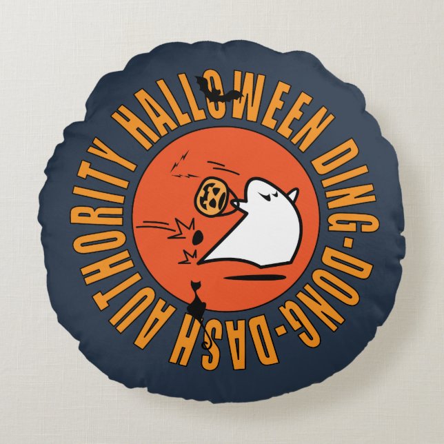 Halloween DDD Autoritätsemblem Throw Kissen (Vorderseite)