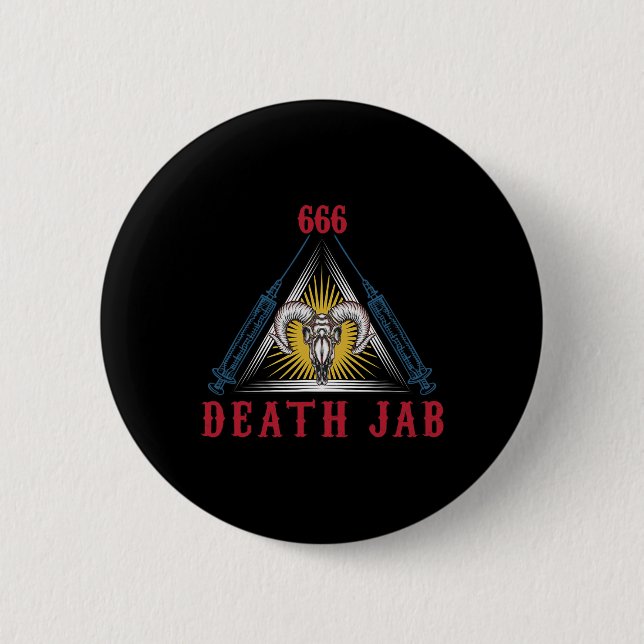 Halloween Death Jab Mad Scientist Evil Genius Button (Vorderseite)