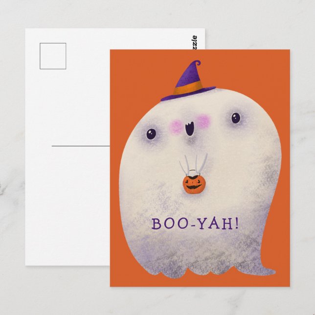 Halloween Decke Trick oder Treat Niedlich Spooky G Postkarte (Vorne/Hinten)