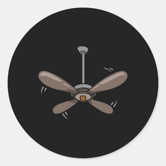 Halloween Deckenventilator Kostüm Funny Lazy Letzt Runder Aufkleber (Vorderseite)