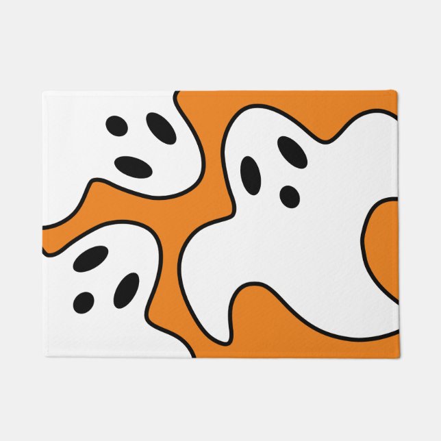 Halloween Deco Orange Black Doormat Fußmatte (Vorderseite)