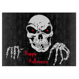 Halloween Decorating Glass Cutting Board/Skull Schneidebrett