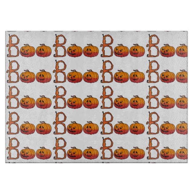 Halloween Decorative Glass Cutting Board/Pumpkins Schneidebrett (Vorderseite)