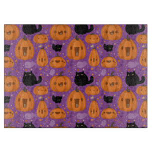 Halloween Decorative Glasschneider/Schwarze Katze Schneidebrett