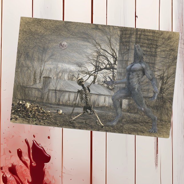 Halloween Decoupage Werewolf Skeleton Seidenpapier (Von Creator hochgeladen)