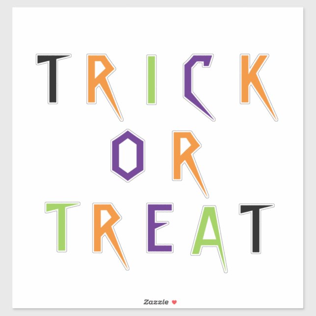 Halloween-Dekor mit leckerer Typografie Aufkleber (Blatt)
