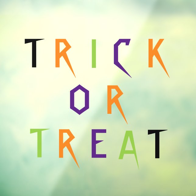 Halloween-Dekor mit leckerer Typografie Fensteraufkleber (Blatt 3)