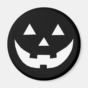 Halloween-Dekor mit Schwarz-weißer Kürbislaterne Magnet