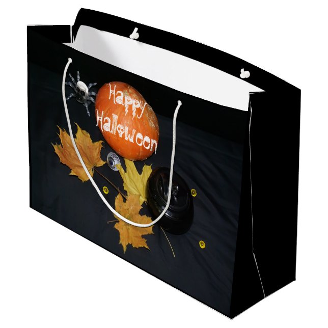 Halloween-Dekoration Große Geschenktüte (Rückseite Schrägansicht)