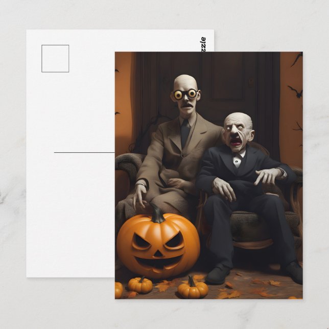 Halloween-Dekoration Postkarte (Vorne/Hinten)