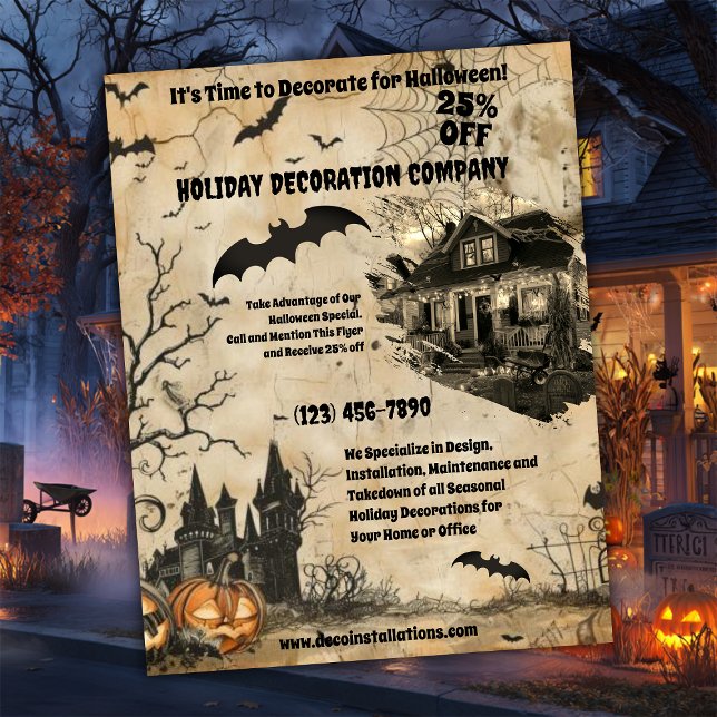Halloween Dekorationsgeschäft Flyer (Von Creator hochgeladen)